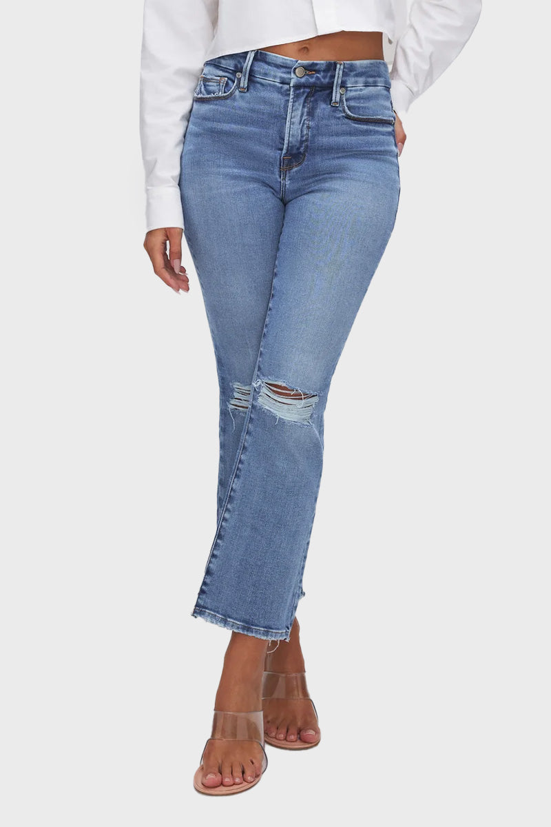 Good American Good Legs Crop Mini Boot Jeans