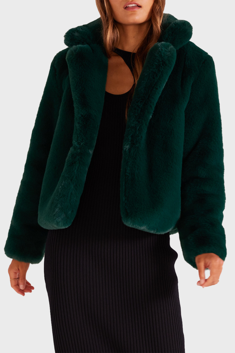 Mink Pink Racquel Faux Fur Jacket