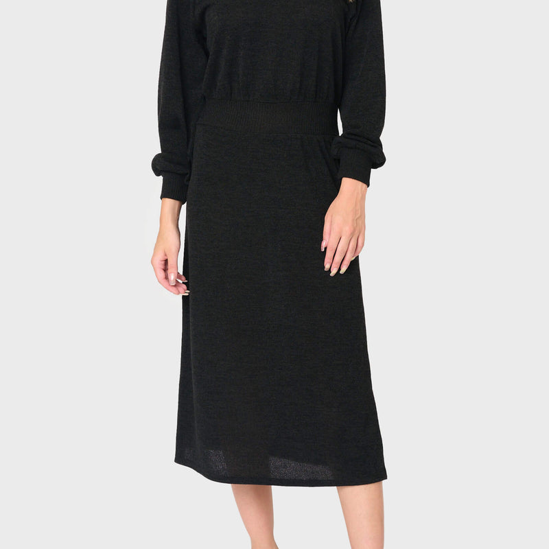 Long Sleeve V-Neck Midi Sweater Dress