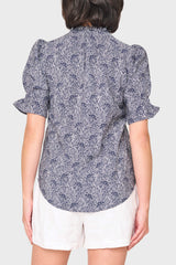 Dianthus Henley Puff Sleeve Blouse