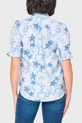 Dianthus Henley Puff Sleeve Blouse