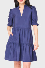 Puff Elbow Sleeve Decked Out Day Dress