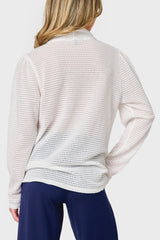 Surplice Open Weave Sweater