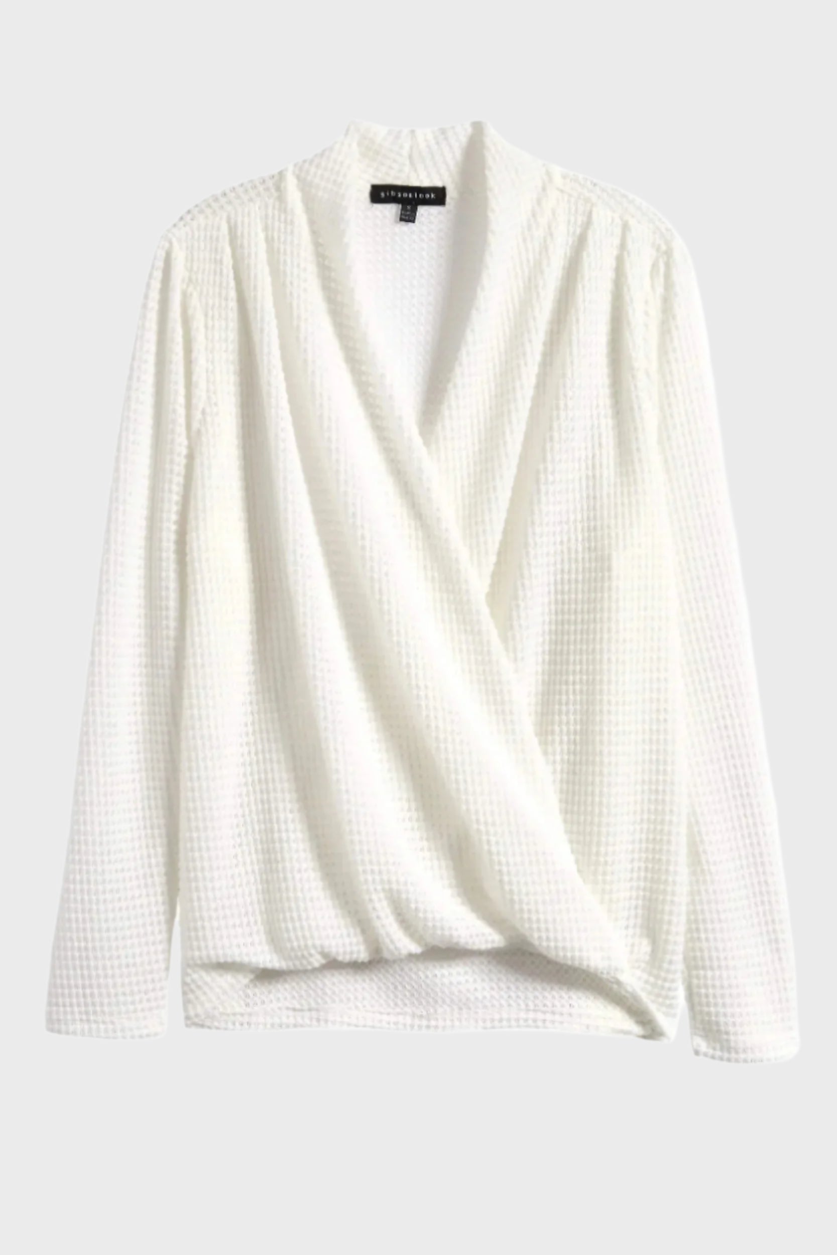 Surplice Open Weave Sweater