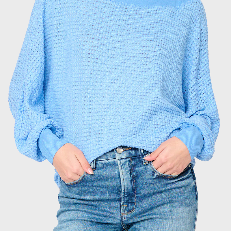 Wheels Up Open Weave Sweater