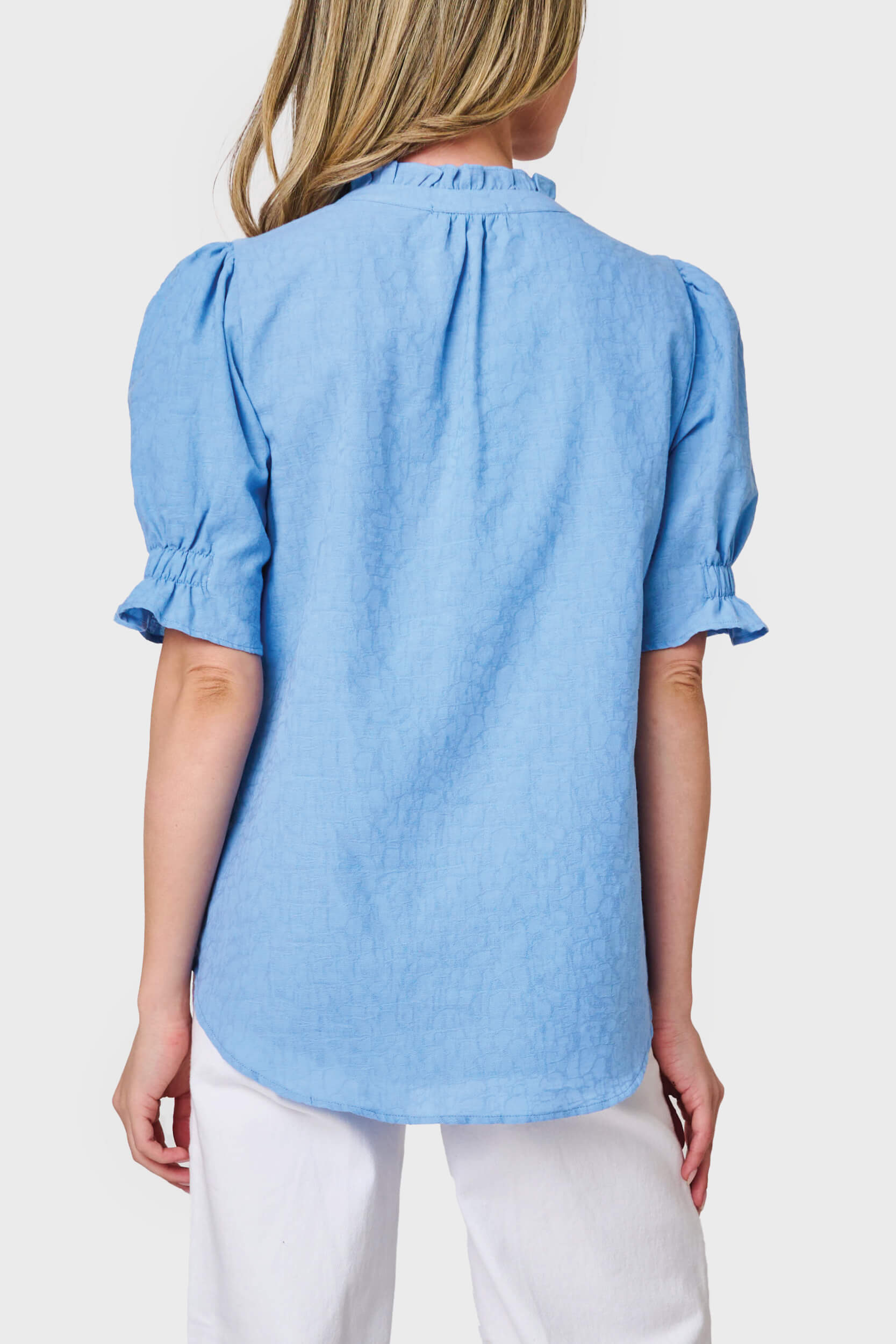 Dianthus Henley Puff Sleeve Blouse – Gibsonlook