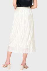 Erin Shine Pleated Midi Skirt