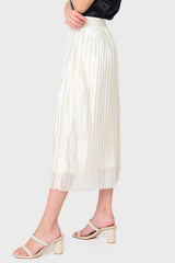 Erin Shine Pleated Midi Skirt