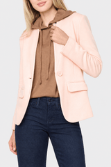 Notch Collar Blazer in Pearl Blush