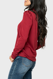 Essential Turtleneck Soft Sweater Knit Top With Puff Sleeve
