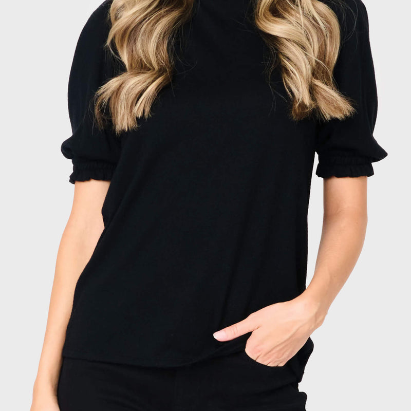 Feminine Mock Neck Luxe Sweater