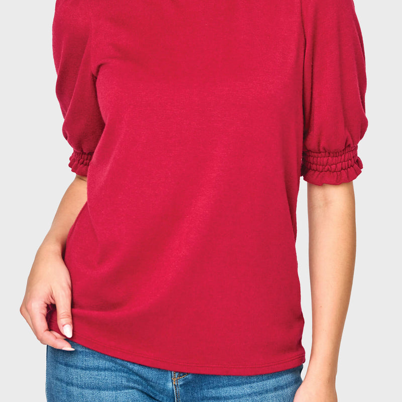 Feminine Mock Neck Luxe Sweater