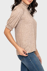 Feminine Mock Neck Luxe Sweater