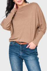 Slouchy Luxe Open Neck Sweater