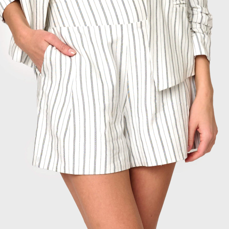 Pinstripe Linen Short