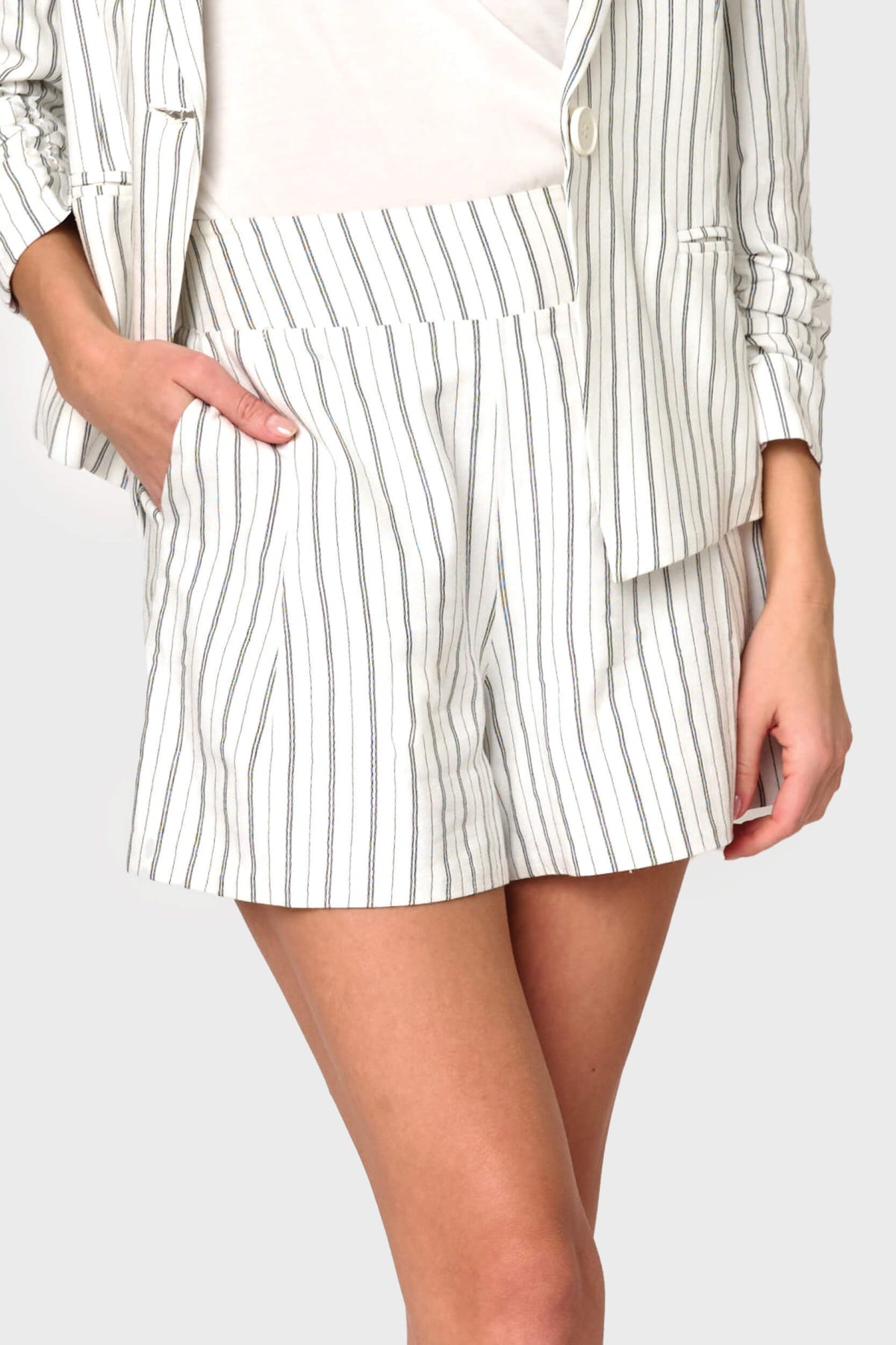 Pinstripe Linen Short