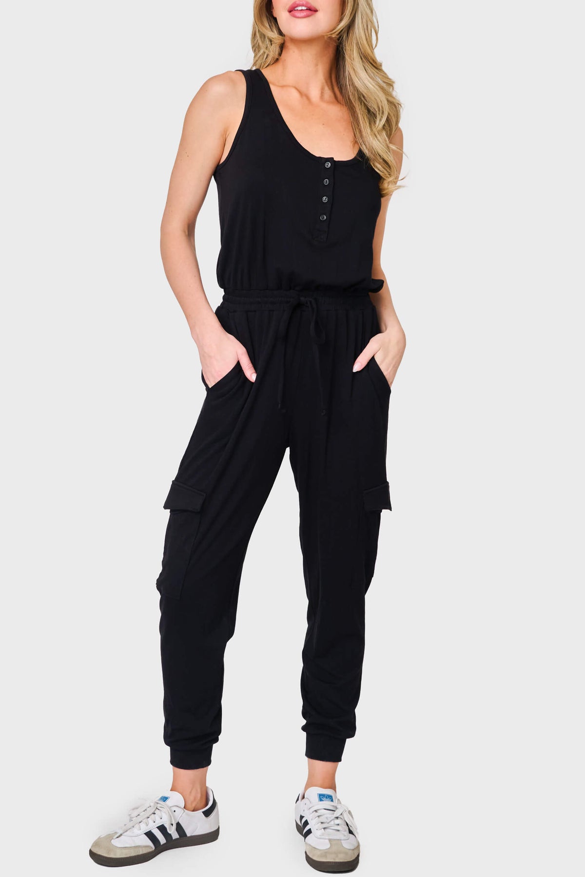 The Luxe Essential Ponte Cargo Jumpsuit