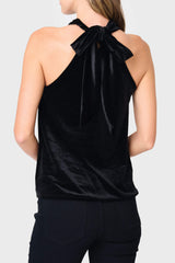 Twist Neck Velvet Halter