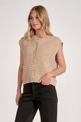Elan Ayla Sweater Vest Taupe