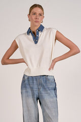 Elan Piper Top Off White