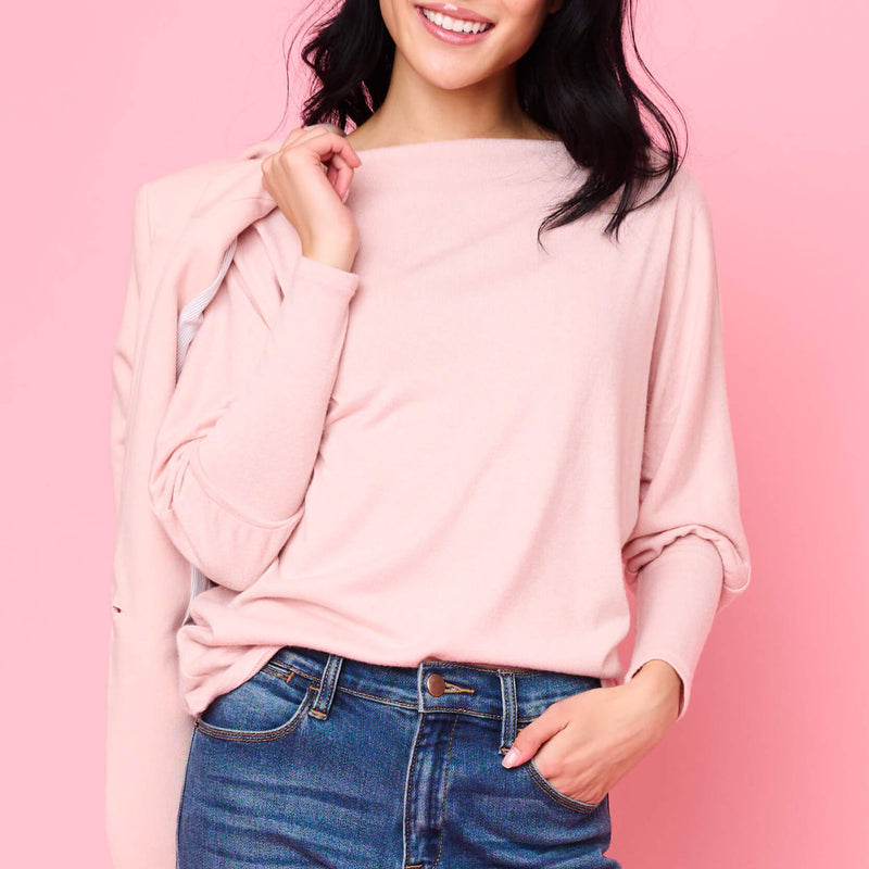 Slouchy Luxe Open Neck Sweater