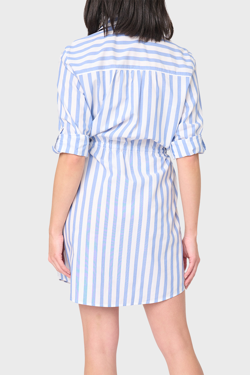 Shirtdress With Drawstring Waist