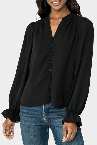 Long Sleeve Blouse with Ruffled Cuff – Gibsonlook
