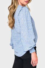 Smocked Long Sleeve Dianthus Blouse