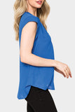 Notch Neck Cap Sleeve Top
