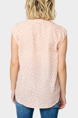 Notch Neck Cap Sleeve Top