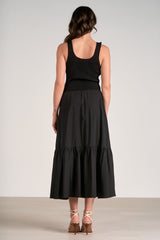 Elan Rhodes Mixed Media Maxi Dress