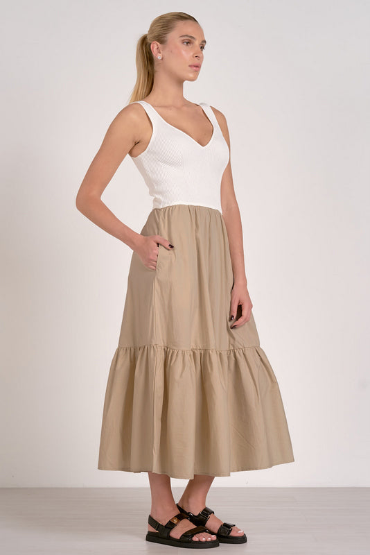 elan mixed media maxi dress Rhodes Dress