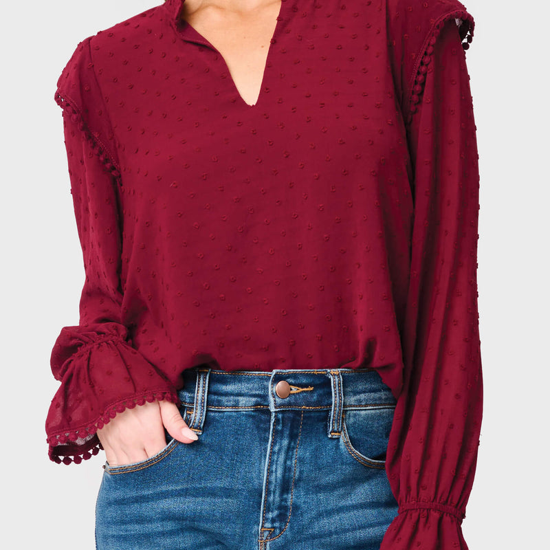 Holly Ruffled Cuff Blouse