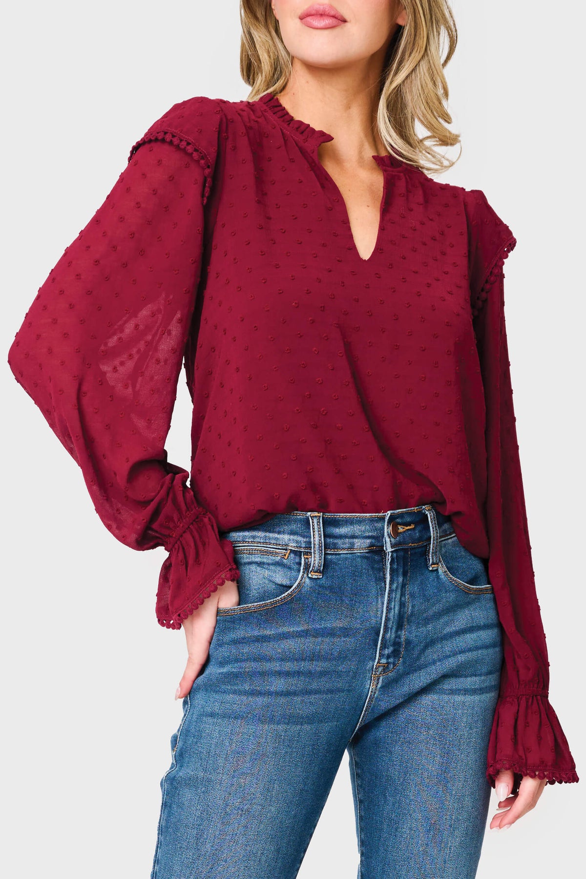 Holly Ruffled Cuff Blouse