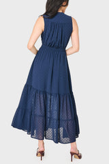 Kira Sleeveless Drawstring Midi Dress