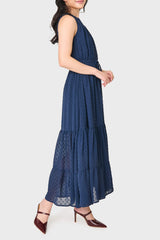 Kira Sleeveless Drawstring Midi Dress