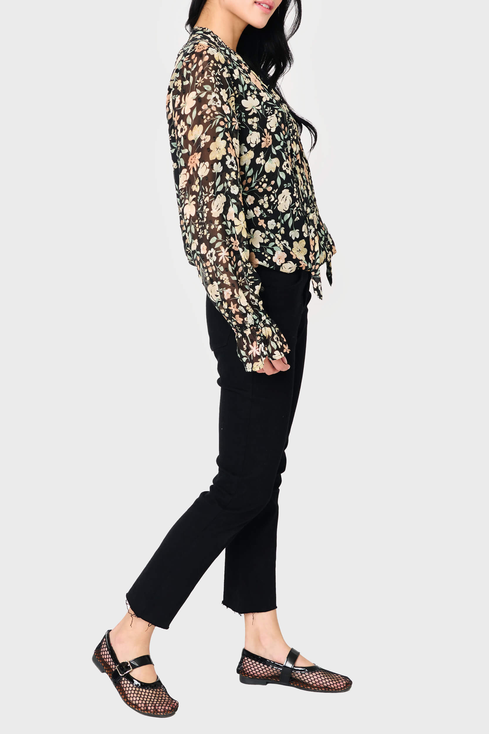 Surplice Short Sleeve Blouse