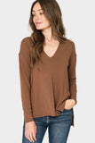 Long Sleeve V-Neck Essential Sweater Knit Top