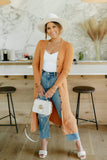 Duster Cardigan Sweater with Side Slits