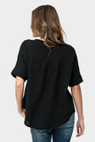 Cotton Gauze Henley Top