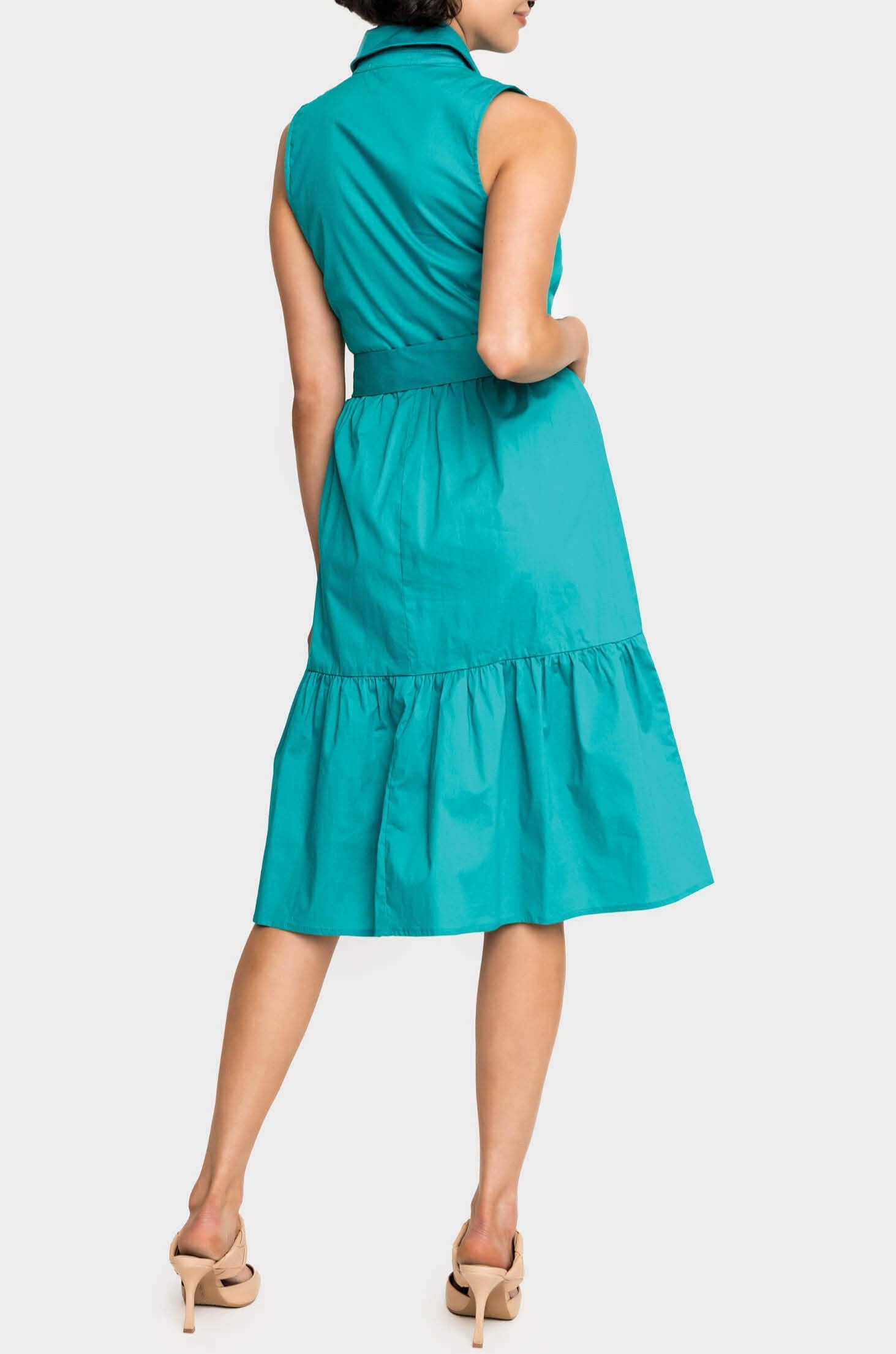 Sleeveless Midi Poplin Shirt Dress – Gibsonlook