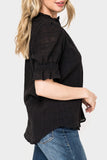 Dianthus Henley Puff Sleeve Blouse