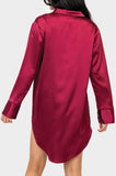 GIGI Luxe Lounge Button Up Silky Sleep Dress