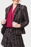 Notched Collar Boucle Blazer