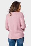 Soft Thermal Blouson Sleeve V-Neck Pullover
