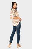 Dianthus Henley Puff Sleeve Blouse