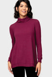 Cozy Knit Tunic with Asymmetrical Back Detail