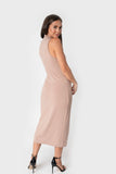 Mock Neck Luxe Knit Midi Dress